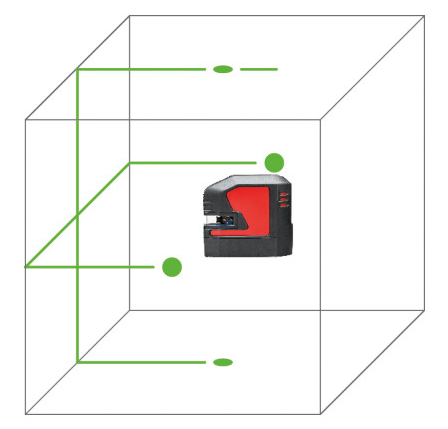 KRUSTLĪNIJU DAUDZPUNKTU ZAĻA LĀZERA NIVELIERIS