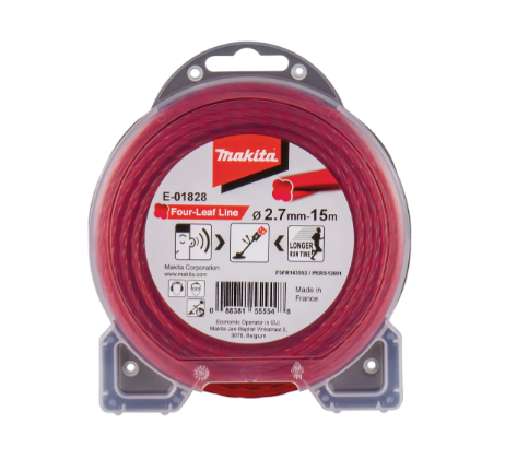 Četrlapu formas vītā neilona aukla 2.7mm x 15m